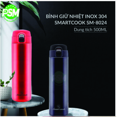 Bình Giữ Nhiệt Smart Cook 450ml Inox 304 SM-8025
